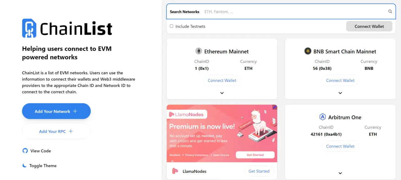 什么是Chainlist?ChainList如何使用?区块链网络管理工具用户指南