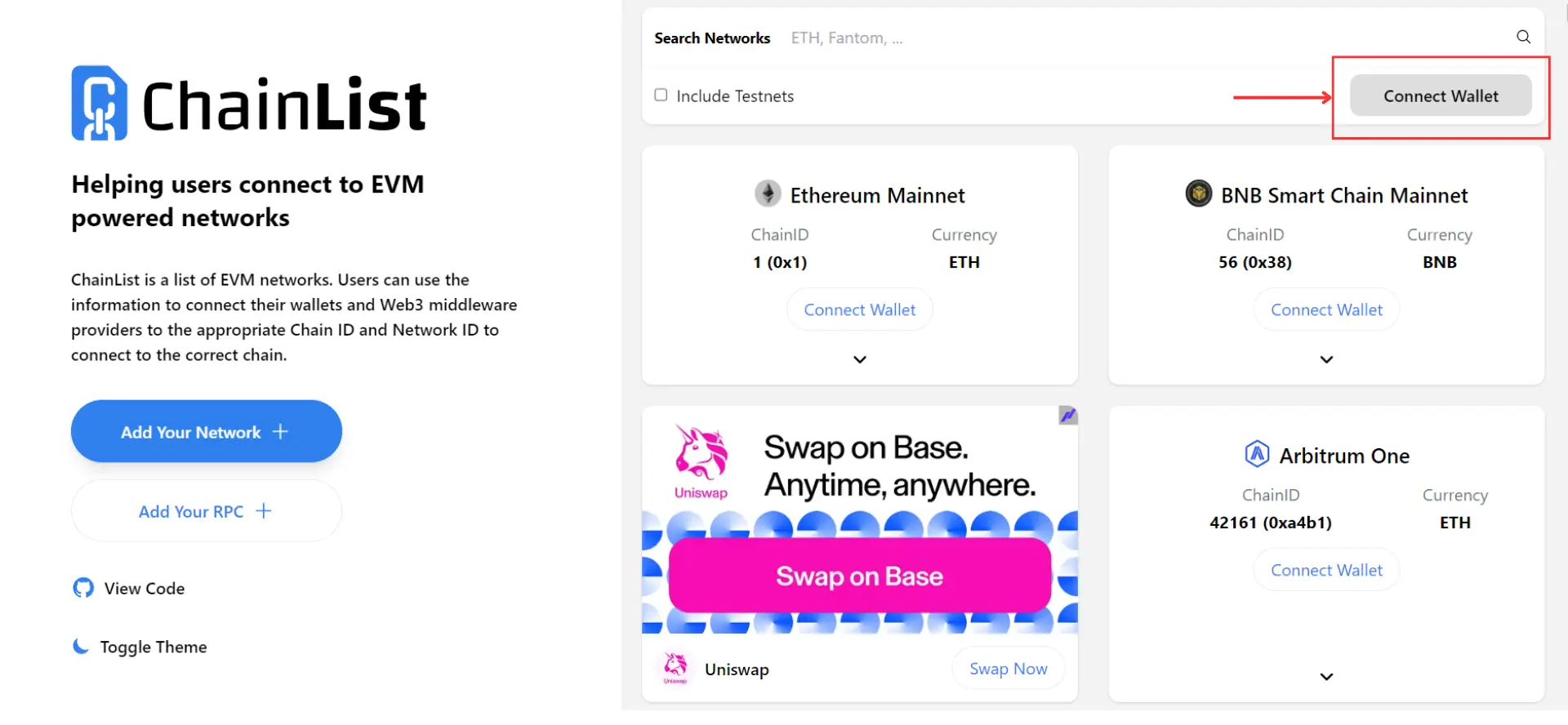 什么是Chainlist?ChainList如何使用?区块链网络管理工具用户指南