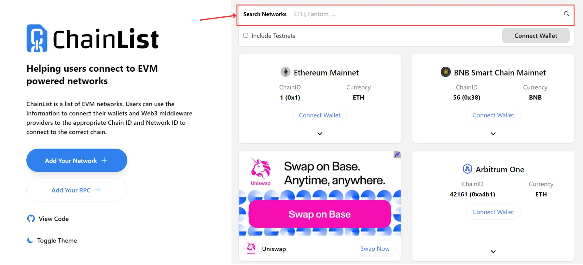 什么是Chainlist?ChainList如何使用?区块链网络管理工具用户指南