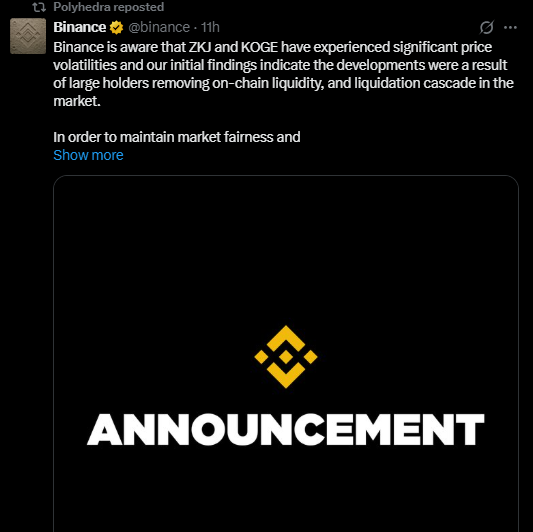 Polyhedra ZKJ代币崩盘的原因以及价格的下一步走势