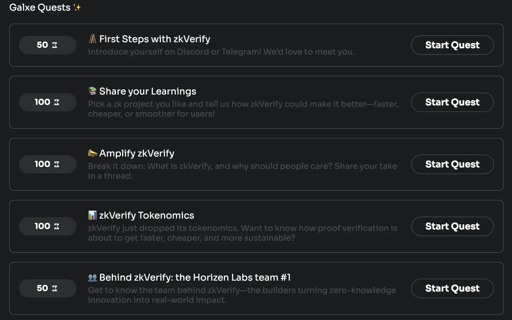 本周精选交互项目:zkVerify上线积分面板,Warden上线Kaito,Mira撸积分