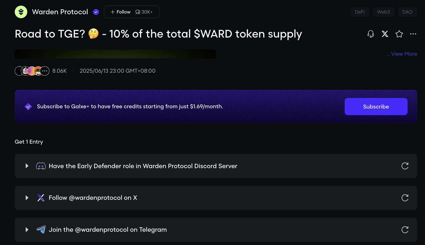 本周精选交互项目:zkVerify上线积分面板,Warden上线Kaito,Mira撸积分